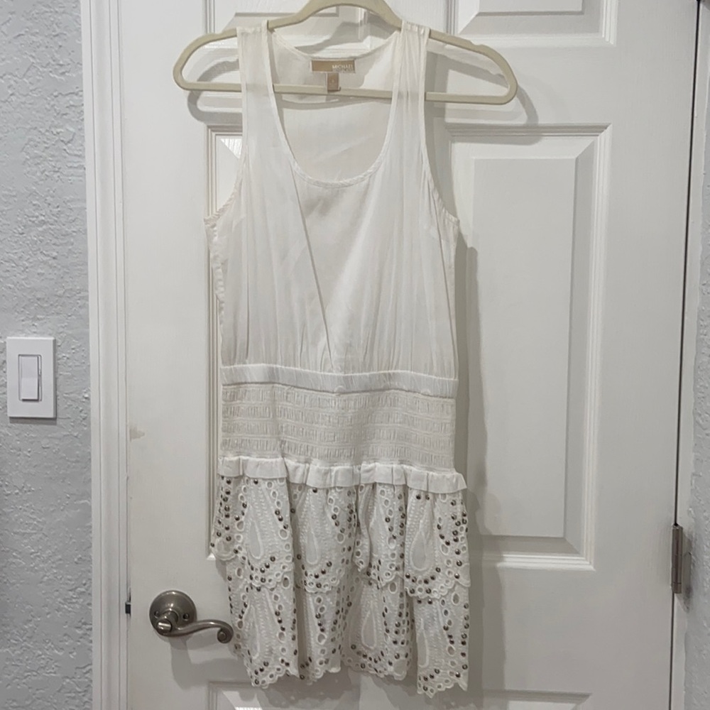 White mini dress
